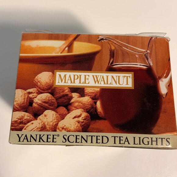 Yankee Candle Maple Walnut Tealights Full Box of 12 Rare - Picture 1 of 4